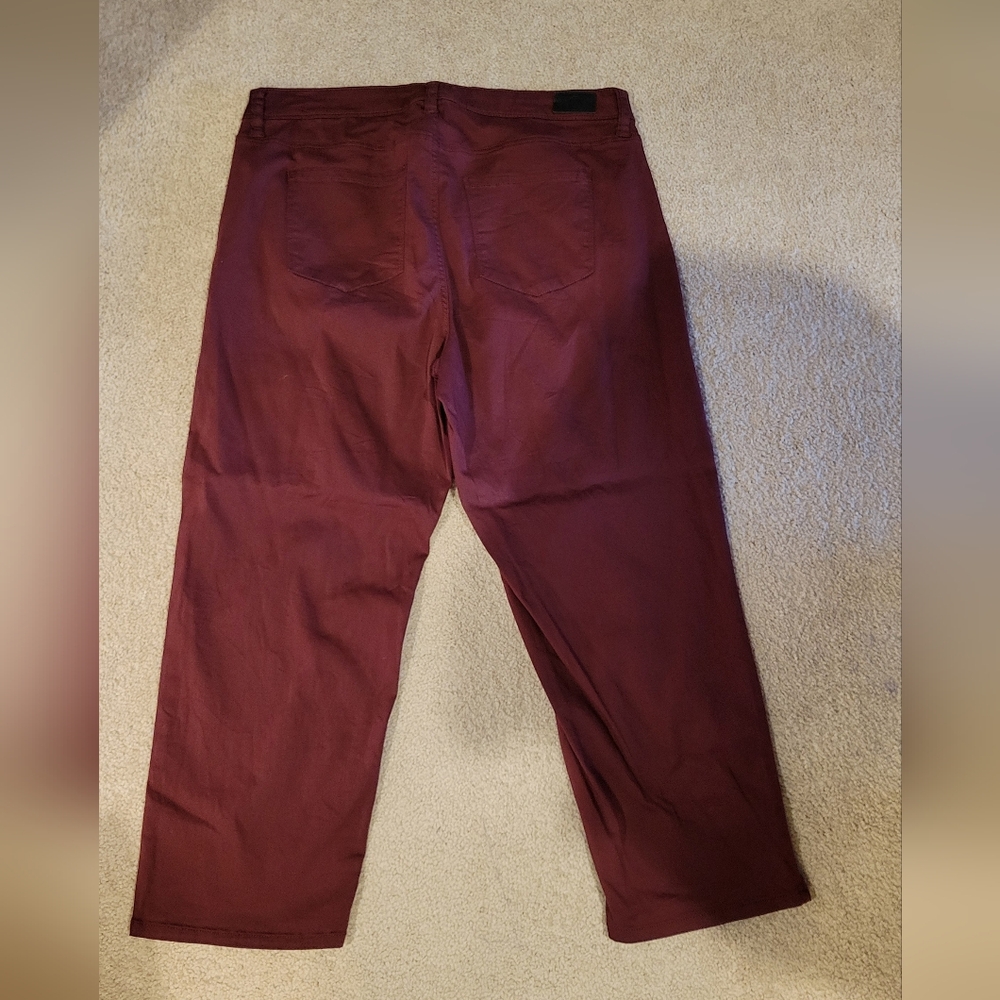 Revelry Women's Burgundy Straight Leg Jeans - Picture 3 of 6